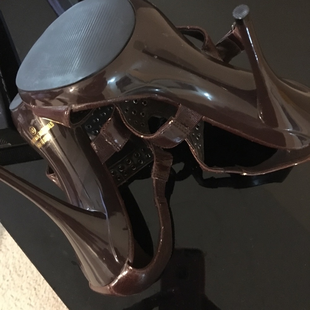 Liliana brown studs 👠 heels shoes🌹💜❤️🌺